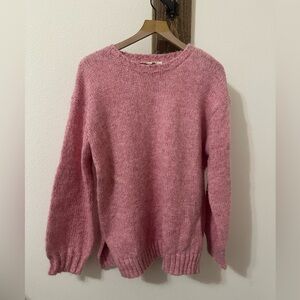 Easel Soft Pink Crew Neck Sweater